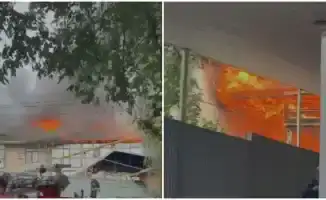 Сильный пожар в Алматы: огонь охватил жилой дом и перекинулся на четырёхэтажку