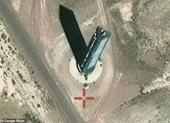 Предположительное расположение НЛО по версии Daily Mail на GoogleMaps