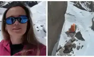 На пике Победы обнаружена палатка альпинистки Натальи Наговициной: дрон зафиксировал место её последнего пребывания