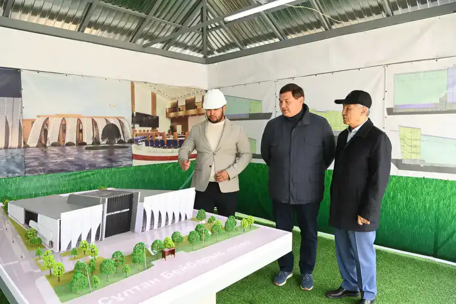 Глава региона ознакомился с ходом строительства многофункционального спортивного комплекса «Кызылорда арена» (3)