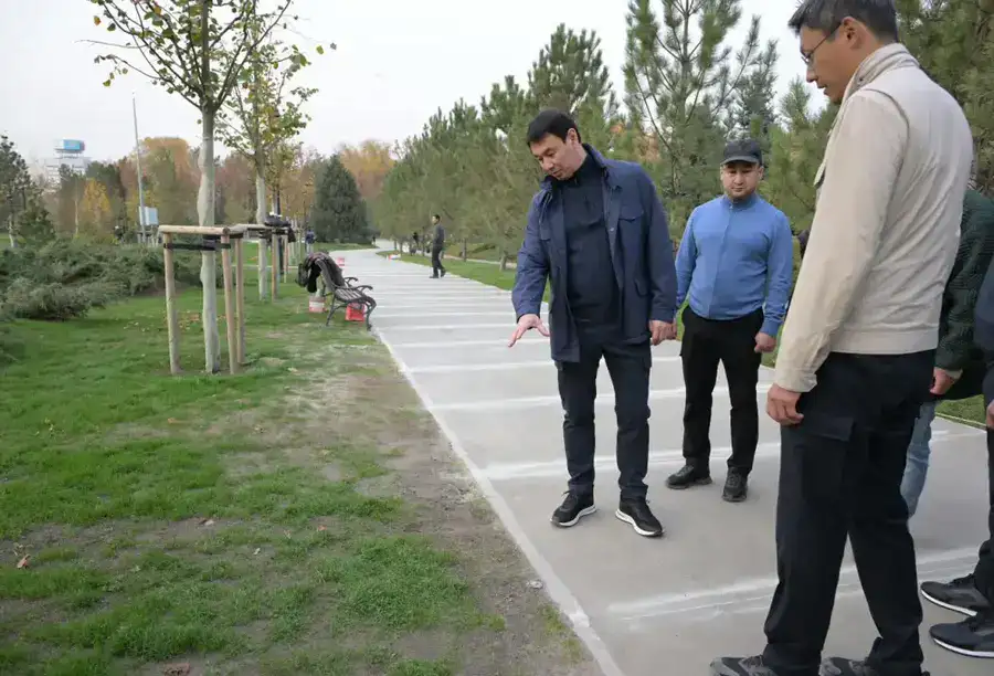 Аким города Алматы ознакомился с ходом строительства социальных и общественных объектов (2)