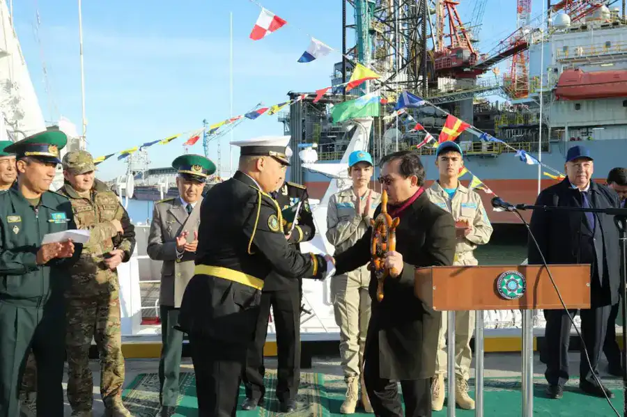 В Мангистауской области на службу заступил новый корабль береговой охраны (2)