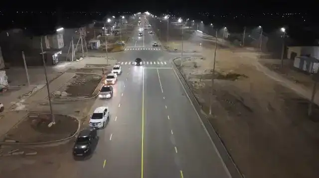 В Целиноградском районе продолжаются работы по развитию уличного освещения (4)