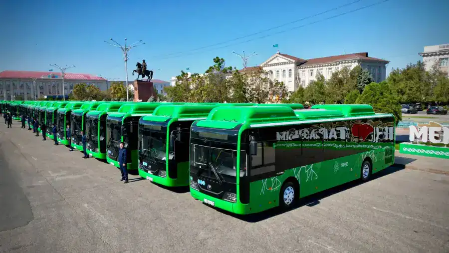 Автопарк Тараза пополнился 24 новыми автобусами (8)