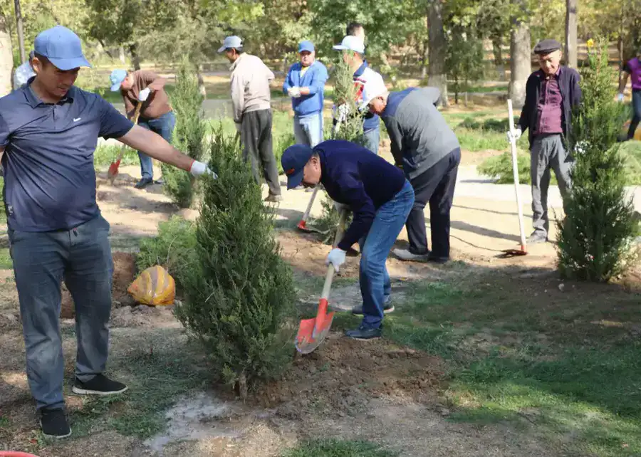 В РАМКАХ ИНИЦИАТИВЫ «ТАЗА ҚАЗАҚСТАН» В САРЫАГАШЕ ПРОВЕДЕНЫ РАБОТЫ ПО БЛАГОУСТРОЙСТВУ И ОЧИСТКЕ ТЕРРИТОРИЙ (2)