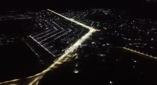 В Целиноградском районе продолжаются работы по развитию уличного освещения (2)