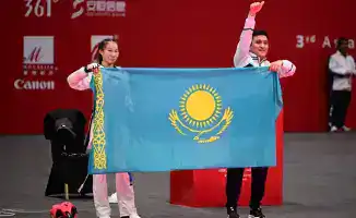 Казахстанская таеквондистка Айым Серикбаева завоевала золото на Юношеских Азиатских играх в Манаме