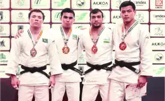 Гвардейцы МВД РК: медали, как звёзды, зажглись на татами Открытого Кубка Азии по дзюдо в Актау