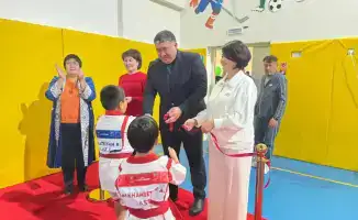 Открытие спортзала по қазақ күресі в Астане в честь Айдоса Нугымарова