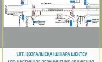 Сыганак закрывается: стройка LRT меняет маршруты!