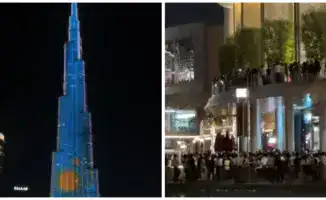 Бурдж-Халифа вновь засияла: флаг Казахстана украсил самое высокое здание мира в Дубае