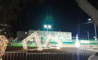 Современный сквер с архитектурной инсталляцией в Шетском районе