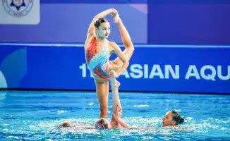 Казахстанские синхронистки триумфально выступили в Ахмедабаде