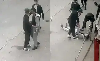 В Алматы зафиксирована разборка: неизвестный ударил молодого человека по голове, инцидент попал на видео