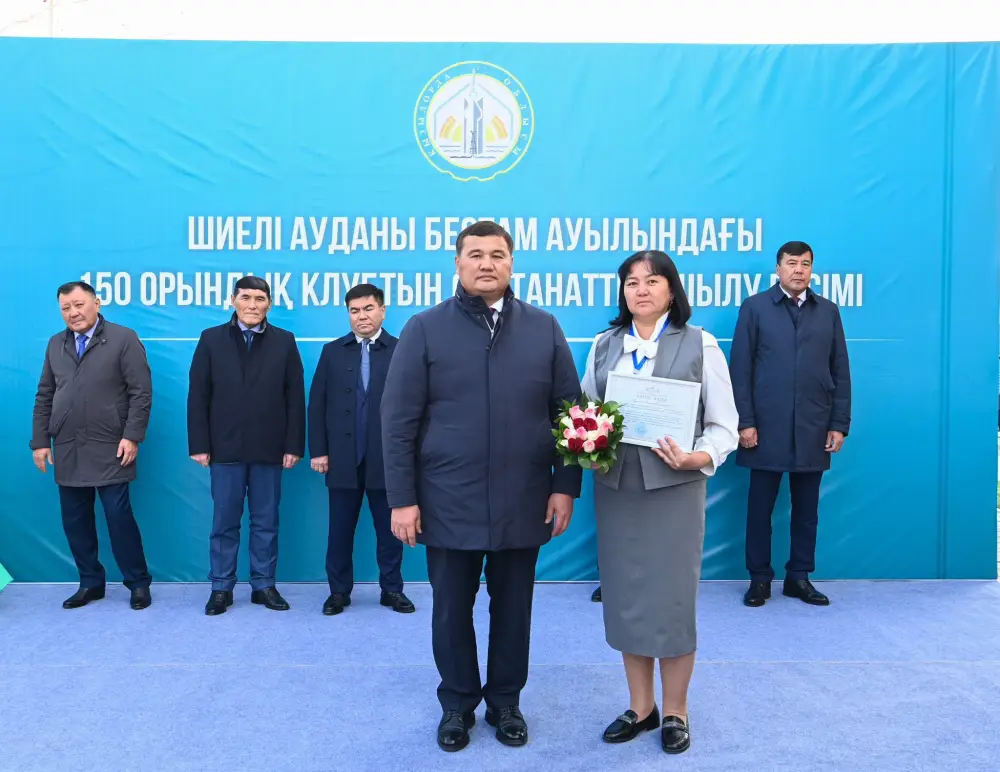 В селе Бестам Шиелийского района открылся клуб на 150 мест (2)