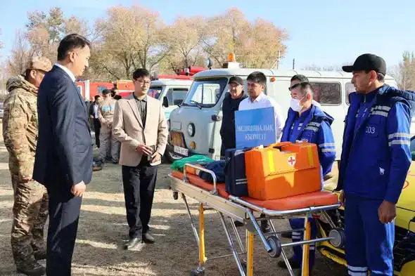 ТУРКЕСТАН: В САУРАНЕ ПРОШЛИ УЧЕНИЯ ПО ПРЕДУПРЕЖДЕНИЮ ПАВОДКОВ (2)