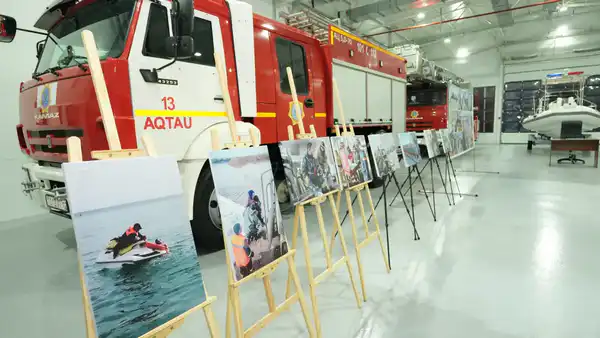 Глава МЧС открыл на побережье Каспия новую пожарно-спасательную часть (4)