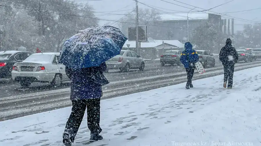 снегопад в Алматы