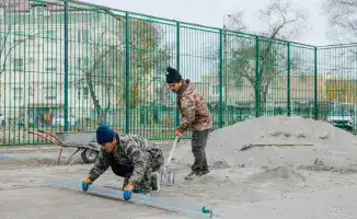 Строительство игровых и спортивных площадок в Атырау в рамках бюджета народного участия