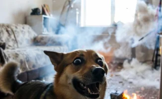 Собака устроила в квартире взрыв, пока хозяина не было: видео