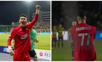 УЕФА признал сейв Темирлана Анарбекова лучшим в матче Лиги чемпионов