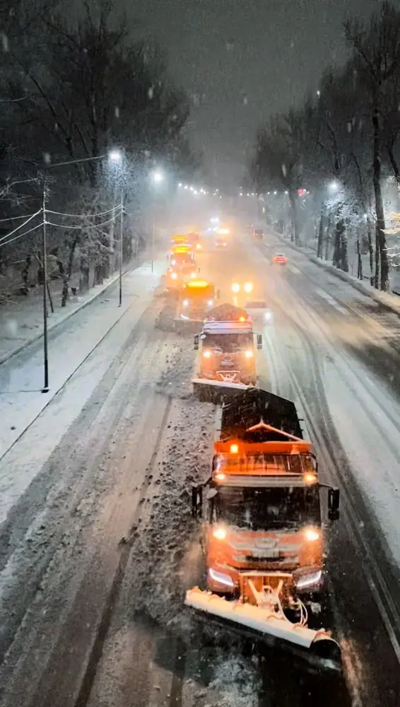 В Алматы коммунальные службы перешли на усиленный режим работы из-за снегопада (2)