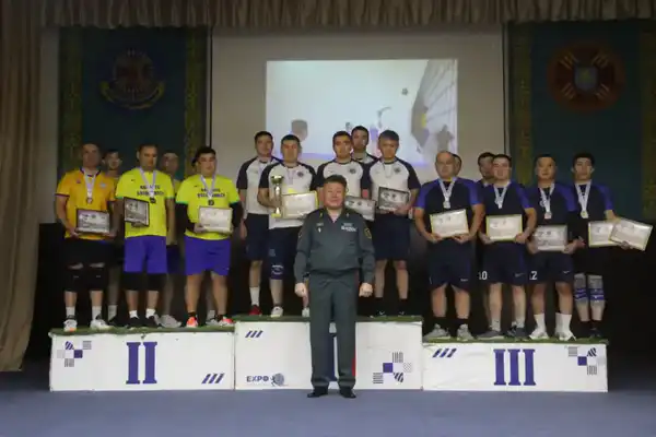 В Национальной гвардии МВД РК состоялось соревнование по волейболу (5)