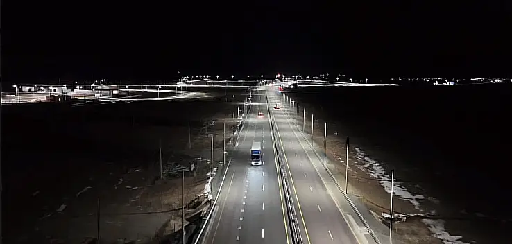 14 комплектов световых лазеров установили на участке автодороги Караганда – Балхаш (5)