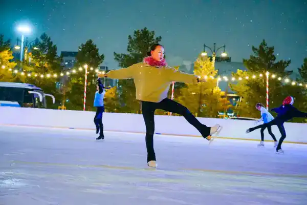 Более 40 новогодних ёлок одновременно зажгли в Астане (6)