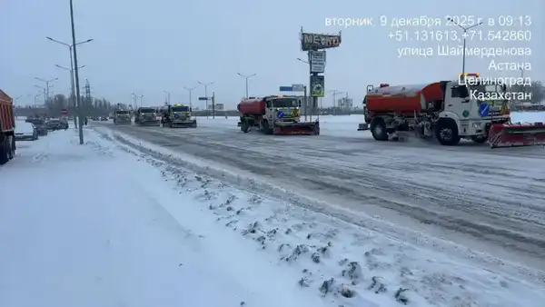 Более трех тысяч дорожных рабочих вышли на снегоуборочные работы в Астане (4)