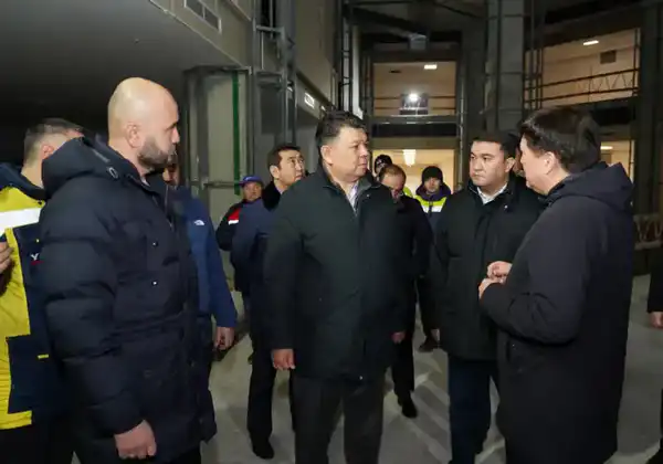 СТРОИТЕЛЬСТВО МНОГОПРОФИЛЬНОЙ БОЛЬНИЦЫ НА 570 МЕСТ В ТУРКЕСТАНЕ НАХОДИТСЯ ПОД КОНТРОЛЕМ (2)