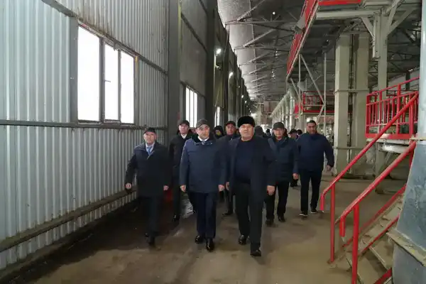 ТУРКЕСТАН: НУРАЛХАН КУШЕРОВ ОЗНАКОМИЛСЯ С РАБОТОЙ ХЛОПКОПЕРЕРАБАТЫВАЮЩИХ ПРЕДПРИЯТИЙ В МАКТААРАЛЕ (3)