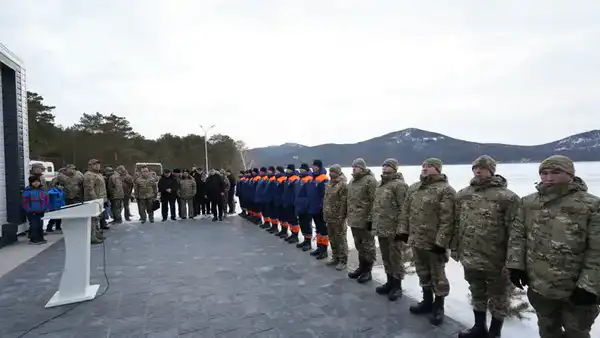 Глава МЧС открыл новую модульную спасательную станцию на берегу озера Имантау (6)