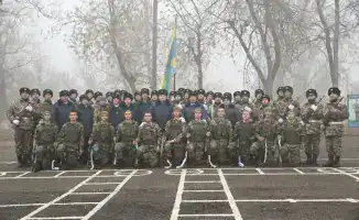 В Шымкенте солдат бригады противовоздушной обороны привели к Военной присяге
