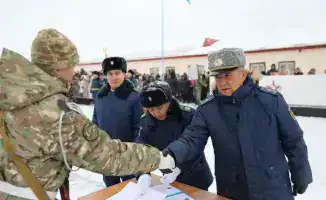 Солдаты ПВО в Акмолинском гарнизоне приняли Военную присягу