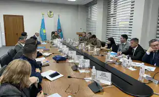 Тренировка по действиям при землетрясении прошла в Центре МЧС Казахстана