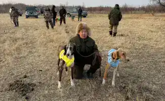 Охотничьи испытания казахских тазы в Алматинской области