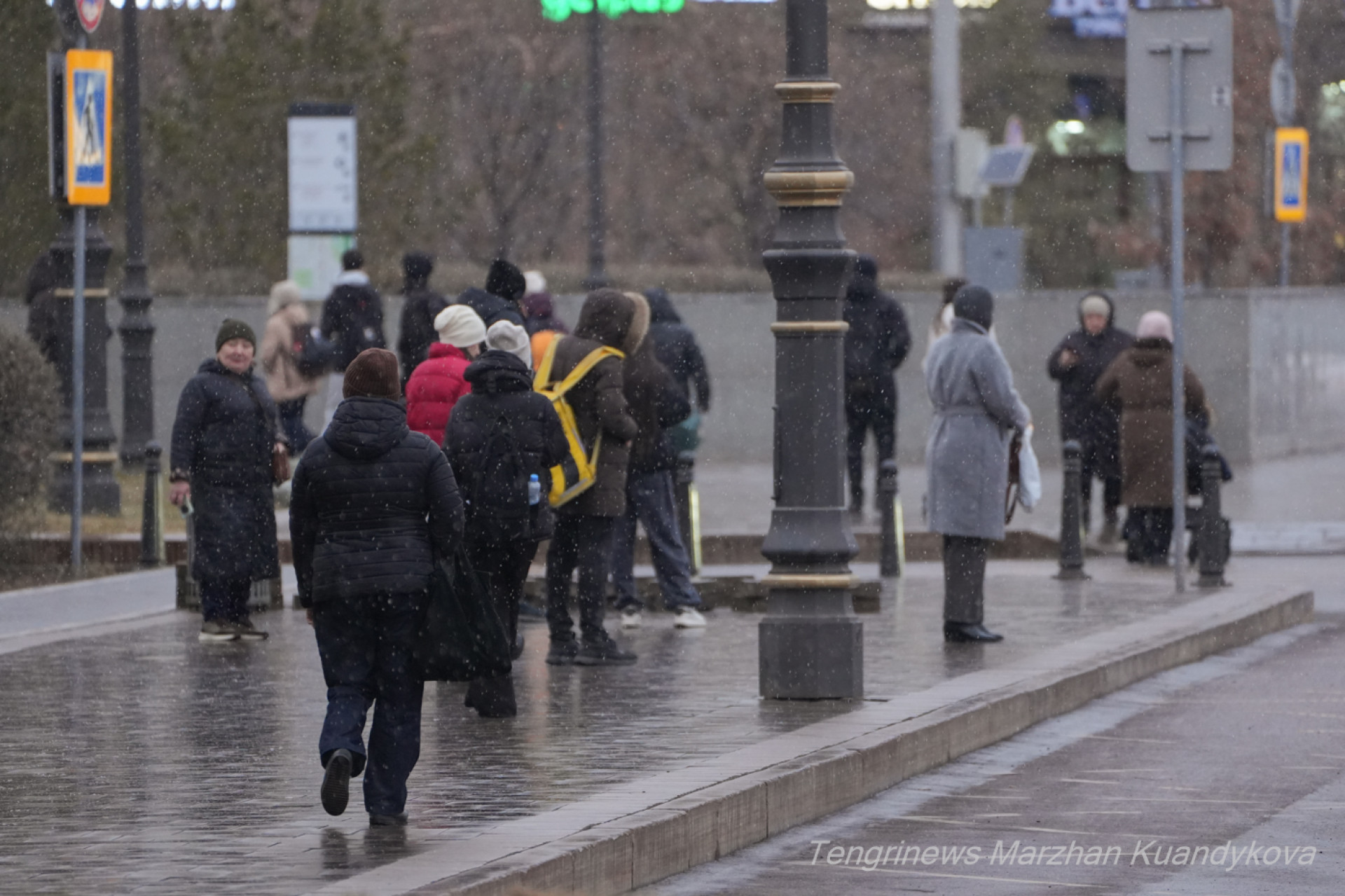 снег в Астане