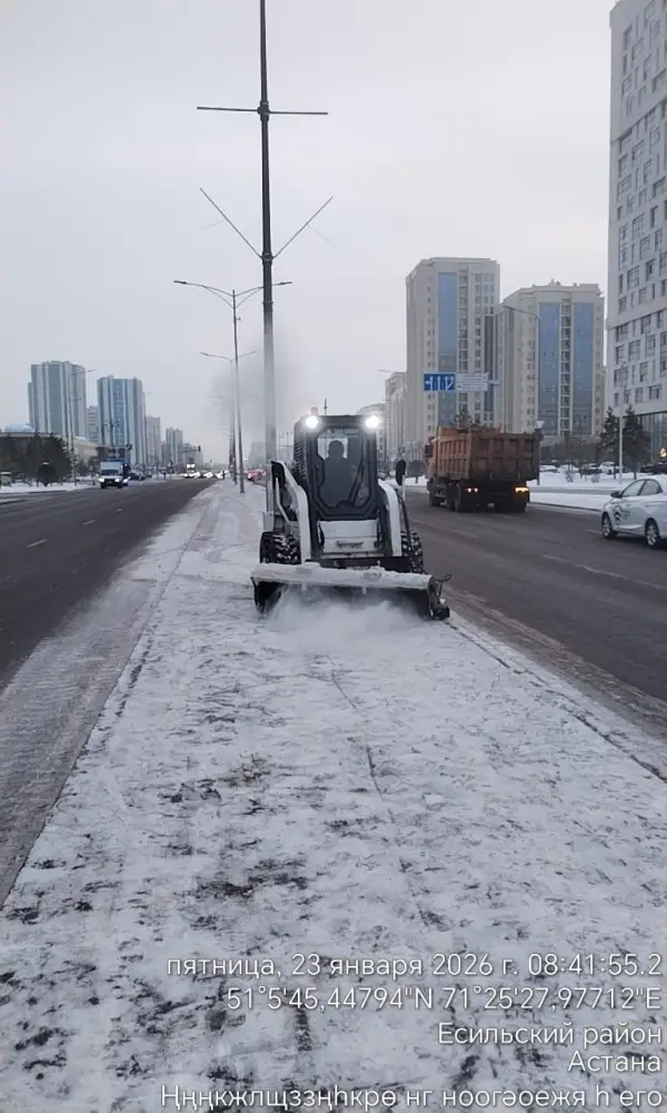 В борьбе со снегом в Астане задействовано более 1300 единиц спецтехники (4)