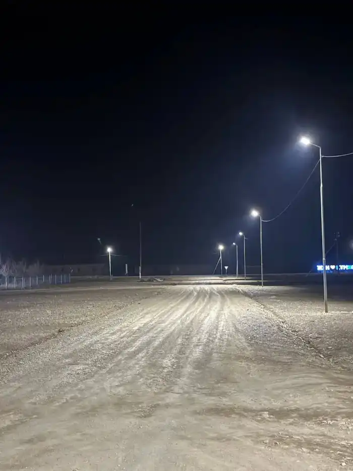 В Аксуатском районе ведутся работы по уличному освещению (4)