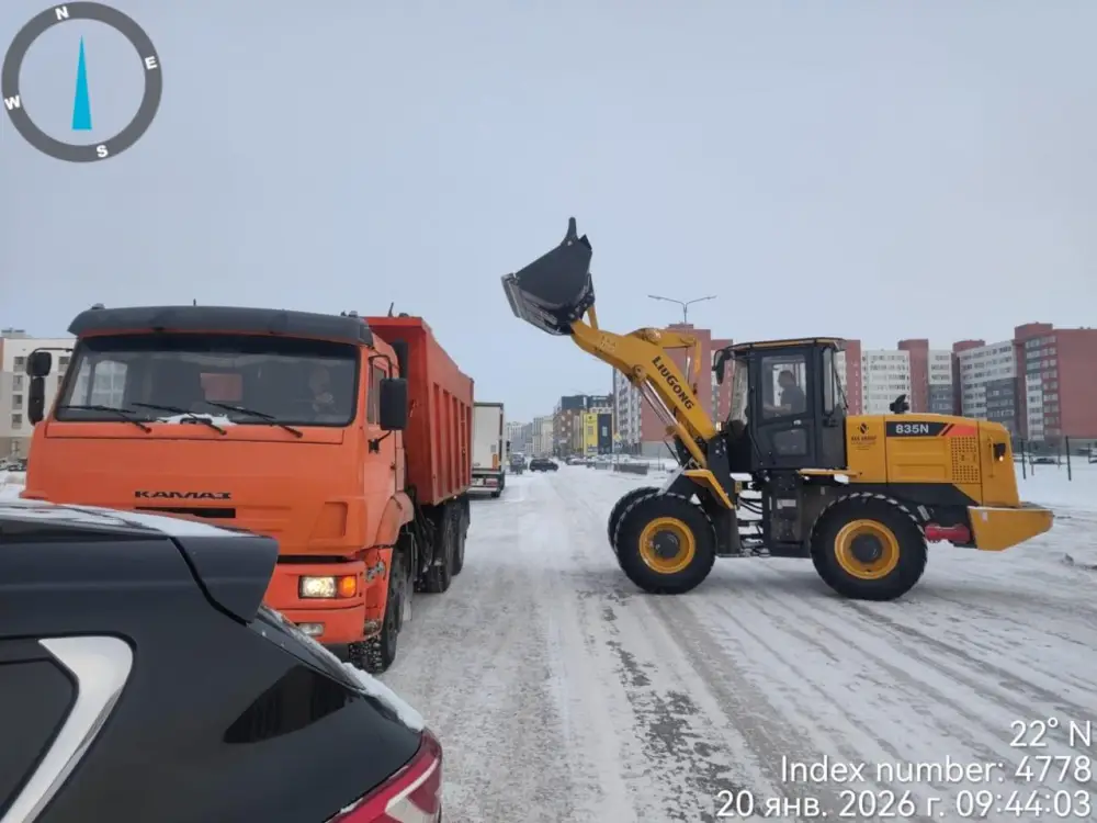 За ночь из Астаны вывезли более 23 тысяч кубометров снега (3)