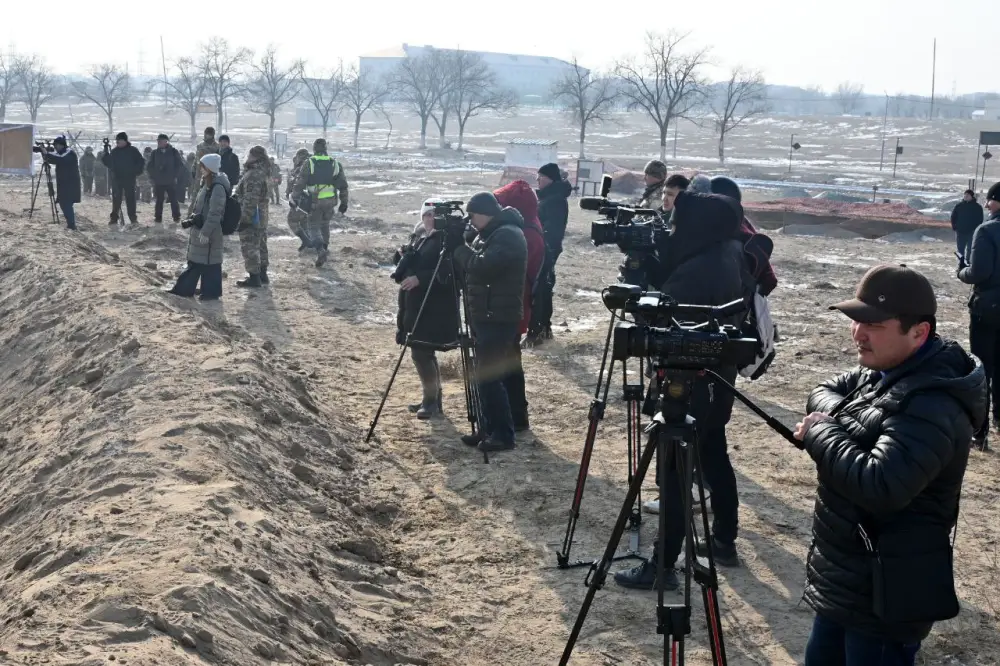 Роботы, дроны и четвероногие саперы: в Конаевском гарнизоне прошел пресс-тур для представителей СМИ (4)