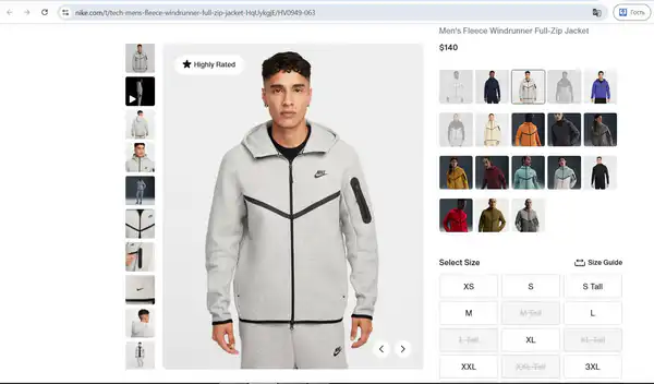 Скриншот: Nike