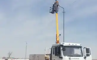 В Аксуатском районе ведутся работы по уличному освещению