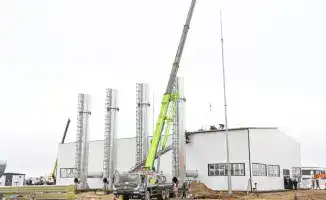 Глава региона Нурлыбек Налибаев посетил строительство новой котельной для централизованного отопления 55 жилых домов