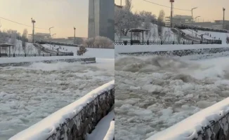 Ледяной поток Есентая: река, как живое существо, пробуждается к весне