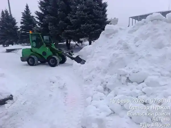 Около 1 700 единиц спецтехники задействовано в снегоуборочных работах в Астане (2)