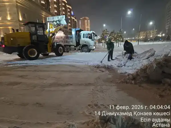 Более 63 тысяч кубометров снега вывезли из Астаны за ночь (4)