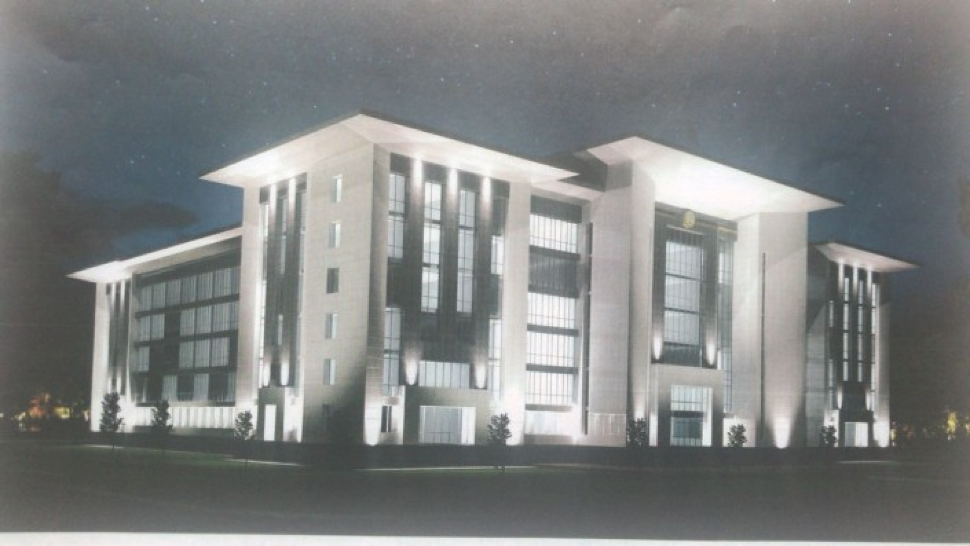 Эскиз нового здания Алматинского городского суда, 2018 год