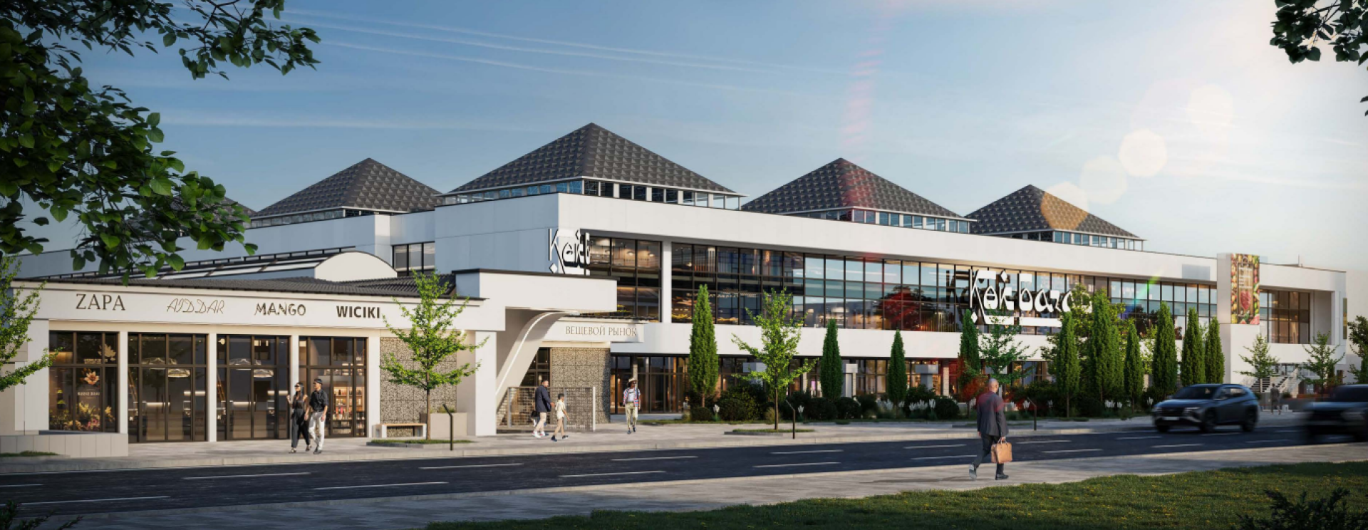 Эскиз реконструкции Зелёного базара, 2026 год.